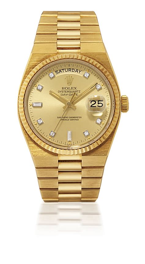 rolex day date quartz gold|rolex oysterquartz day date value.